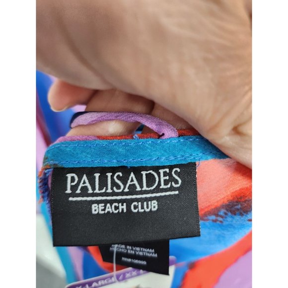 Palisades Beach Club Womens Swimsuit Cover up XL/XXL Red Blue Brushed Stripe NWT - Picture 6 of 8
